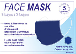 MUND NASEN MASKE, 5er Pack //  blau