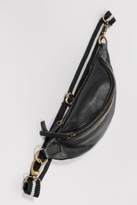 Schwarze Leder Beltbag "Charlie M – 2