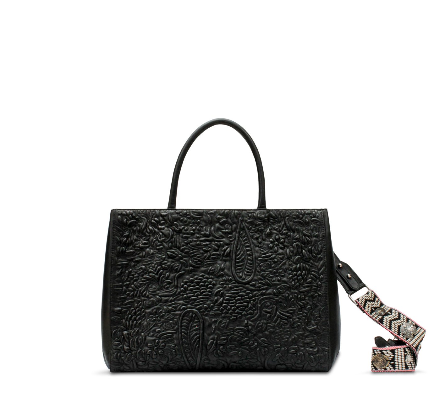 Tote Bag aus Leder mit Threadfilling - ANOKHI