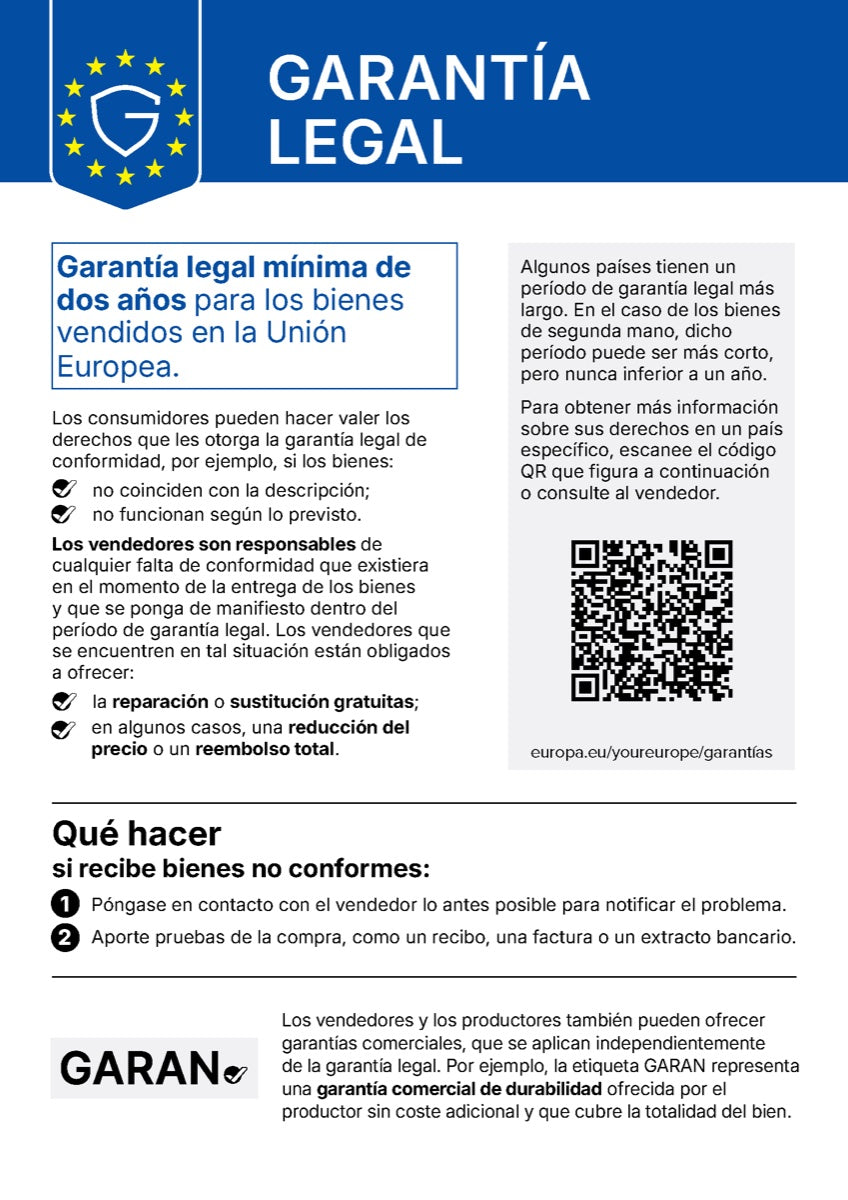 Garantía legal – aviso de la UE